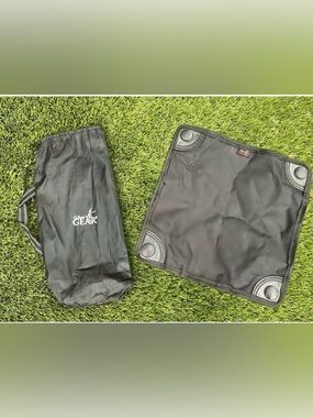 Compact Black Folding Seat Pad with Carry Sack